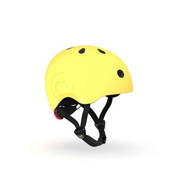 Шолом захисний дитячий Scoot and Ride, лимон, з ліхтариком, 51-53см