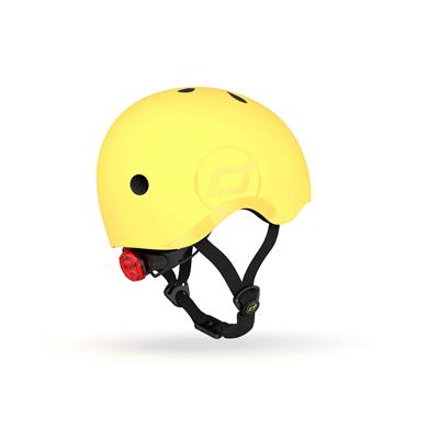 Шолом захисний дитячий Scoot and Ride, лимон, з ліхтариком, 51-53см