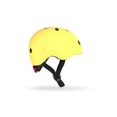 Шолом захисний дитячий Scoot and Ride, лимон, з ліхтариком, 51-53см