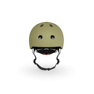 Шолом захисний дитячий Scoot and Ride, оливковий, з ліхтариком, 51-53см