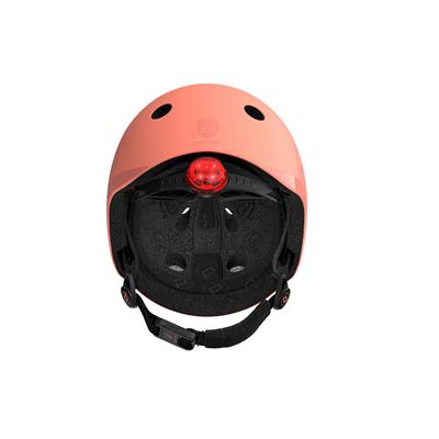 Шолом захисний дитячий Scoot and Ride, персик, з ліхтариком, 51-53см