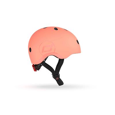 Шолом захисний дитячий Scoot and Ride, персик, з ліхтариком, 51-53см