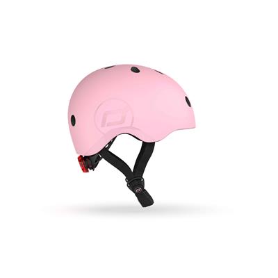 Шолом захисний дитячий Scoot and Ride, пастельно-рожевий, з ліхтариком, 51-53см