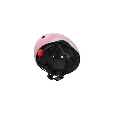 Шолом захисний дитячий Scoot and Ride, світловідбиваючий рожевий, з ліхтариком, 45-51см