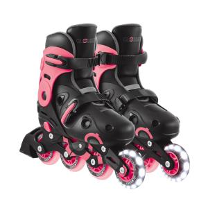 Роликові ковзани GLOBBER GO SCATES LIGHTS коралові р.34-37, до 60кг, 5+