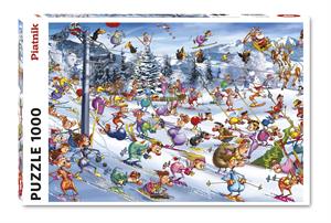 Пазл PIATNIK Різдв'яне катання на лижах, 1000 елементів