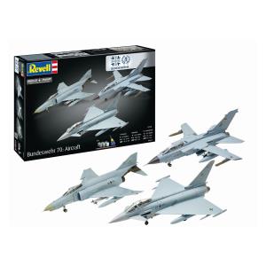 Збірна модель-копія Revell набір до 70 річниці ВПС Німеччини 3 літаки, рів 5, м: 1:72