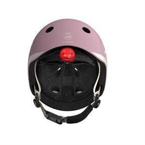 Шолом захисний дитячий Scoot and Ride, пастельно-бузковий з ліхтариком 45-51см