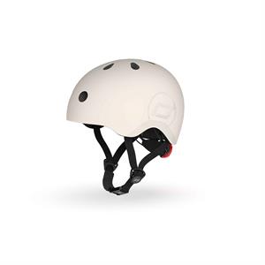 Шолом захисний дитячий Scoot and Ride, світло-сірий, з ліхтариком, 51-53см