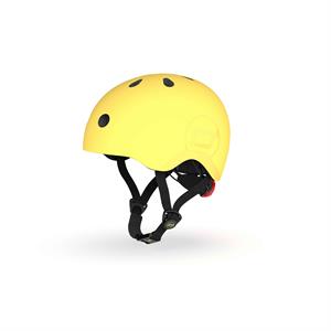 Шолом захисний дитячий Scoot and Ride, лимон, з ліхтариком, 51-53см