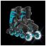 Роликові ковзани GLOBBER GO SCATES LIGHTS аква р.34-37, до 60кг, 5+