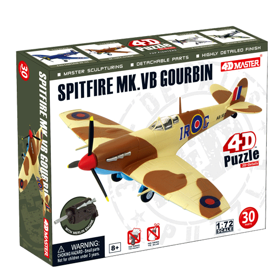 Объемный пазл Самолет Spitfire MK.VB Gourbin