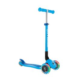 Самокат GLOBBER серії PRIMO FOLDABLE LIGHTS, блакитний, колеса з підсвіткою, 50кг, 3+