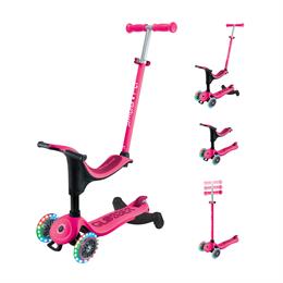 Самокат GLOBBER серії GO UP SPORTY 360 фуксія, до 20/50кг 1+, колеса з підсвіткою