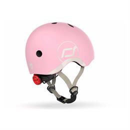 Шолом захисний дитячий Scoot and Ride, пастельно-рожевий, з ліхтариком, 45-51см