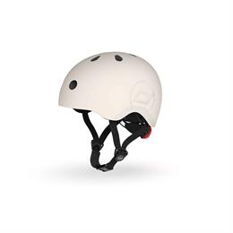 Шолом захисний дитячий Scoot and Ride, світло-сірий, з ліхтариком, 51-53см