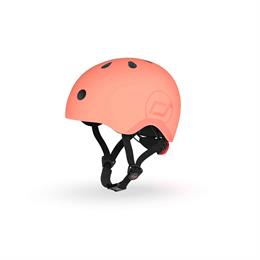 Шолом захисний дитячий Scoot and Ride, персик, з ліхтариком, 51-53см
