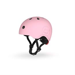 Шолом захисний дитячий Scoot and Ride, пастельно-рожевий, з ліхтариком, 51-53см